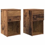 vidaXL Dulap de pat 2 pcs Lemn vechi 29 x 31,5 x 49 cm Lemn prelucrat 8001110