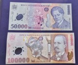 SV * Romania * Lot polimer BNR 50000 LEI 2000 / 2002 (XF) si 100000 LEI 2000 / 2003 (VF)