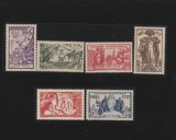 Africa Ecuatoriala Colonii franceze 1937 - Omnibuse , Expozitia Mondiala Paris , serie 6 valori, dantelate , MNH , Mi.75-80, Organizatii internationale, Nestampilat