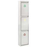 Cumpara ieftin Coș de gunoi pentru reciclare, argintiu, oțel inoxidabil, 45 L