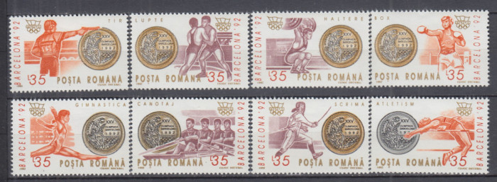 ROMANIA 1992 LP 1306 MEDALII OLIMPICE BARCELONA MNH