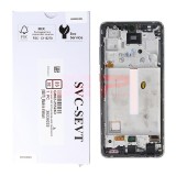 LCD+Touchscreen cu Rama Samsung Galaxy A52 5G / A526 WHITE Original Service Pack