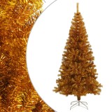 Pom de Crăciun artificial cu suport, auriu, 240 cm, PET