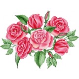 Sticker decorativ Trandafiri, Rosu, 45 cm, 3161ST