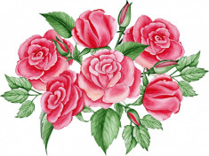 Sticker decorativ Trandafiri, Rosu, 45 cm, 3161ST foto