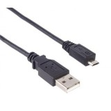 Cablu micro USB 2.0 la USB Fast Charging 0.75m T-T Negru, ku2m07f