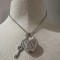 Colier INIMA LOVE-lantisor +pandantiv Inimioara cu cheie-inox placat cu aur 18k