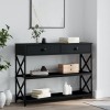 Gossi masuta consola, negru, 100x28x75 cm, lemn compozit