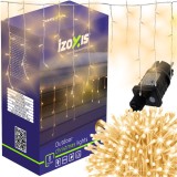 Instalatie luminoasa tip perdea 300 LED, 15 m, alb cald, IP44, Izoxis