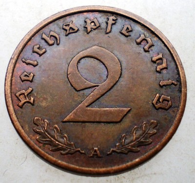 2.799 GERMANIA 2 REICHSPFENNIG 1936 A RARA foto