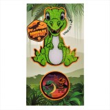 Cumpara ieftin Sare de baie spumanta Accentra DinoPark Adventure, 70g, verde, hidratanta. Relaxare si spuma bogata pentru copii. Vegan friendly