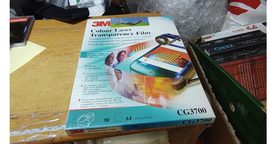 Folie Retroproiector A4, Imprimare Laser Color, 50 Buc, 3M CG3700 ...