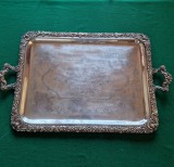 TAVA MARE ARGINTATA PENTRU SERVIT DIVERSE - RUSIA anii 1880