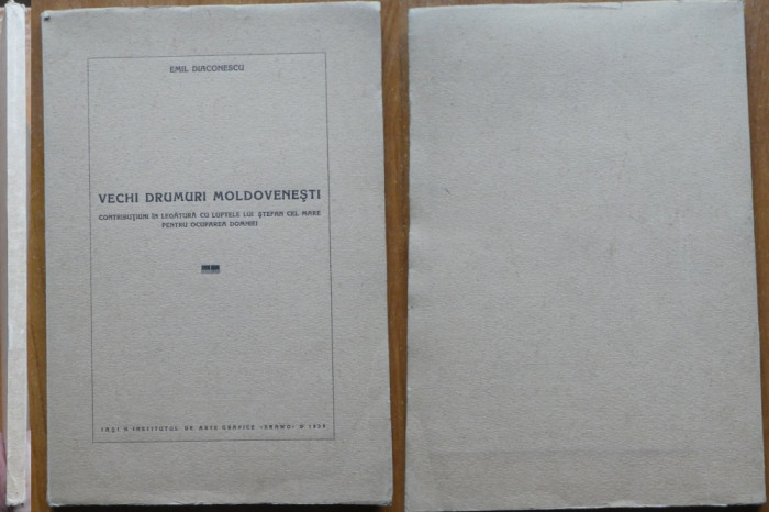 Diaconescu, Vechi drumuri moldovenesti, Stefan cel Mare, 1939, harta si autograf