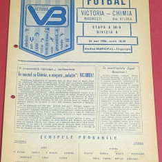 Program meci fotbal VICTORIA Bucuresti - CHIMIA RAMNICU VALCEA (25.05.1986)