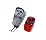 Set Far si Stop Bicicleta LED, 2 Piese, Baterii Incluse, 2 Functii Lumina, 1W, 20 Lux, AWR1215