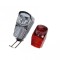 Set 2 piese far si stop pentru biciclete, inclus baterii Cod:AWR1215