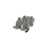 SET HUSE SCAUN AUTO LUXURY GRI UNIVERSALE PIELE ECOLOGICA TEXTIL COMPATIBILE AIRBAG AUTOHELIX MSA