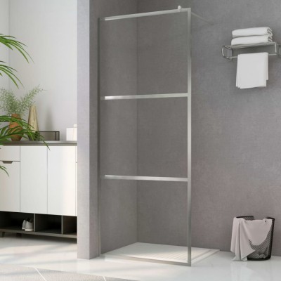 vidaXL Paravan de duș walk-in, 80 x 195 cm, sticlă ESG transparentă foto