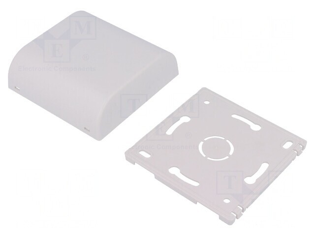 Carcasă ABS albă montare pe perete 80x80x25 mm