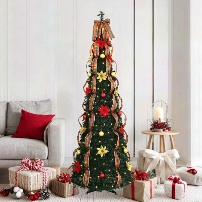 vidaXL Brad de Crăciun artificial cu 150 LED Verde 180 cm PVC 42018632