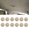 Set 12 Clipsuri Reparatie Tapiterie Plafon Auto Bej, AVEX, 2cm, Metal+Textil, Fixare Holzsuruburi