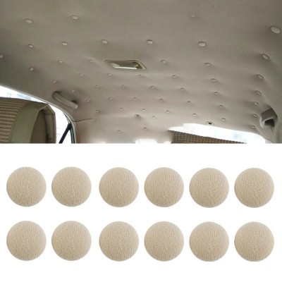 Set 12 clipsuri pentru reparatii tapiterie plafon auto, culoare bej foto