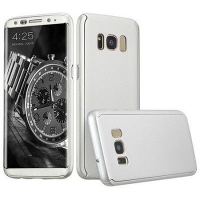 Husa Full Cover 360&amp;deg; (fata + spate) pentru Samsung Galaxy S8, argintiu foto