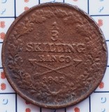 1054 Suedia ⅓ Skilling Banco 1842 Charles XIV John (1818-1844) km 640, Europa