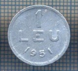 AX 796 MONEDA- ROMANIA - 1 LEU -ANUL 1951 -STAREA CARE SE VEDE