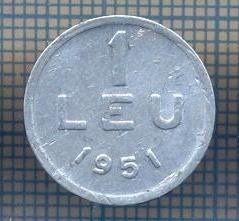 AX 796 MONEDA- ROMANIA - 1 LEU -ANUL 1951 -STAREA CARE SE VEDE foto