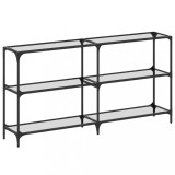 Cumpara ieftin Masuta de cafea blat din sticla transparenta 158,5x30x81cm otel