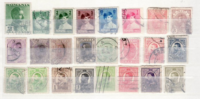 Romania 1900 - 1950 Lot timbre stampilate ( 5 )