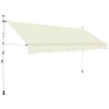 Gossi copertina retractabila manual, crem, 350 cm