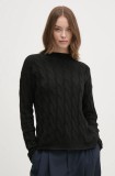United Colors of Benetton pulover din amestec de lana femei, culoarea negru, 1335D2467