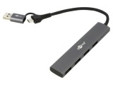 Hub USB 4 porturi, USB 3.2, gri