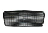 Grila radiator MERCEDES Clasa E W124 (Sedan/COUPE/CABRIO/Combi) 1993-06.1996, fata, 7 dungi; cromat; complet, Rapid