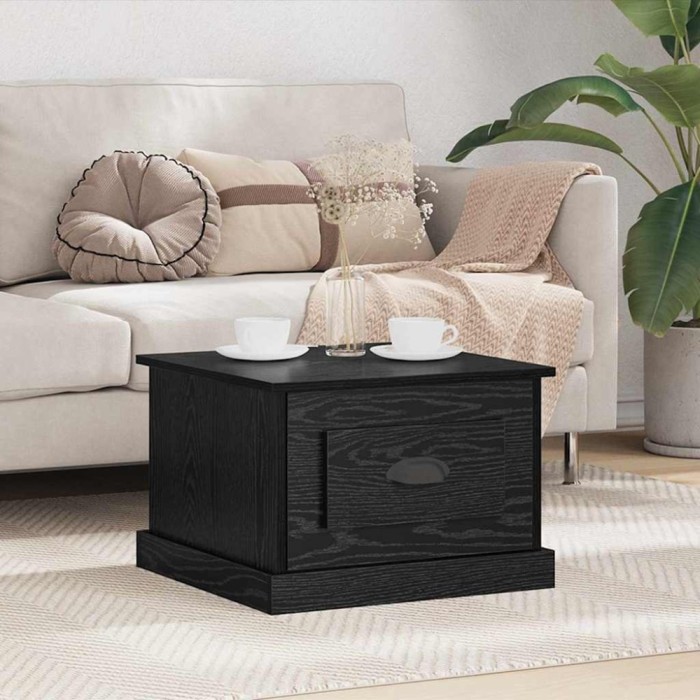 vidaXL Masă de cafea Stejar negru 50 x 50 x 35 cm Lemn compozit 881372