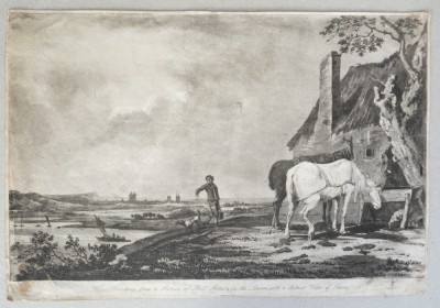 Paul Potter &amp;quot;Cai adapandu-se&amp;quot; acvatinta 1805 foto