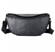 Geanta dama, BUSY LDY&amp;GTM&reg; Taylor, piele naturala, premium, inchidere dubla, neagra