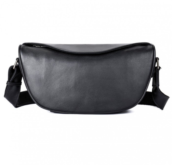 Geanta dama, BUSY LDY&amp;GTM&reg; Taylor, piele naturala, premium, inchidere dubla, neagra