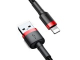 Cablu Lighting 2.4A 0.5m Baseus negru-rosu