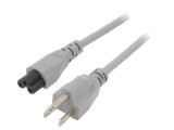 Cablu Alimentare IEC C5 la NEMA 5-15 1.8m Gri 7A