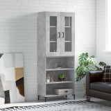 vidaXL Dulap &icirc;nalt, gri beton, 69,5x34x180, lemn compozit