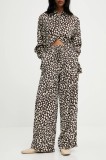 Answear Lab pantaloni culoarea maro, lat, high waist