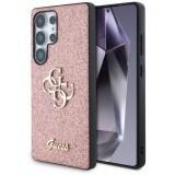 Husa pentru Samsung Galaxy S25 Ultra - Guess Glitter Script Big 4G Logo (GUHCS25LHG4SGP) - Pink