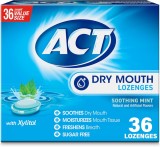 Tablete pentru gură uscată ACT Dry Mouth cu xilitol, mentă calmantă, fără zahăr, 36 bucăți