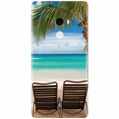 Husa silicon pentru Xiaomi Mi Mix 2, Beach Chairs Palm Tree Seaside foto