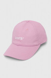 Levi&#039;s șapcă de baseball din bumbac culoarea roz, cu imprimeu
