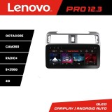 Navigatie Toyota 4runner 2009-2019 Lenovo PRO 8+256 12.3 inch qled android 4G DSP gps internet KIT-4runner